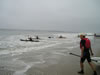 Big Kahuna Kayak Sport Fishing Tournament - Leo Carillo State Beach, CA - Kayaks Surf Launching