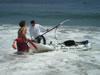 Big Kahuna Kayak Sport Fishing Tournament - Leo Carillo State Beach, CA - Kayaks Surf Landing