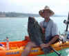 Mark "Flick" Flicker put 2 of Butts on his yak on 8-28-04. This one around 17lb and the next one went around 20lb. - photo by Hook1