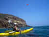 Chuck and John making waves with kite power in Malibu, CA