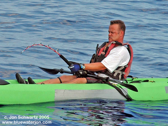 Jon Schwartz kayak fishing Hawaii