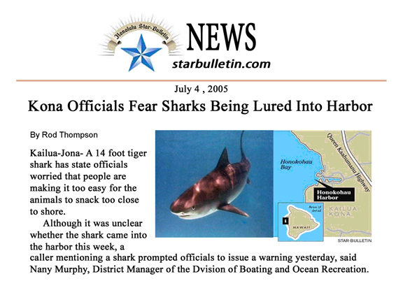 Tiger shark article Hawaii
