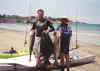 June of 2002 Jim Sammons and Dan Anello had a killer day on the whites (15lbs and 26lbs) and a bruiser halibut for Dan. Both the whites came on live spanish macks slowtrolled, and the halibut(27lbs) was fooled by a 5.5 fish trap in about 65 feet of water off of the hotel, Northwest La Jolla