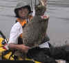 Jas with a nice halibut he caught using live bait off the coast of Malibu, CA.